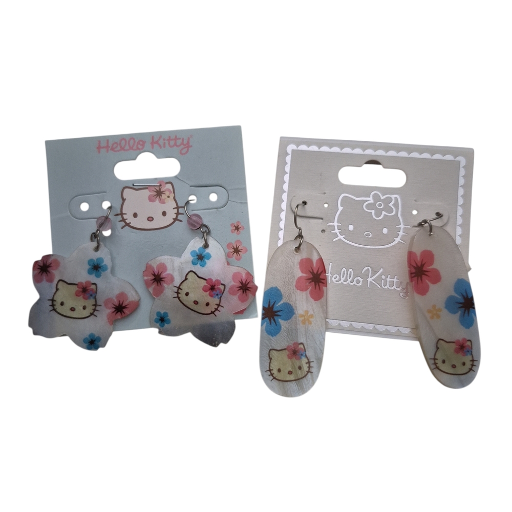 Hello Kitty Shell Earrings - Picture 1 of 3